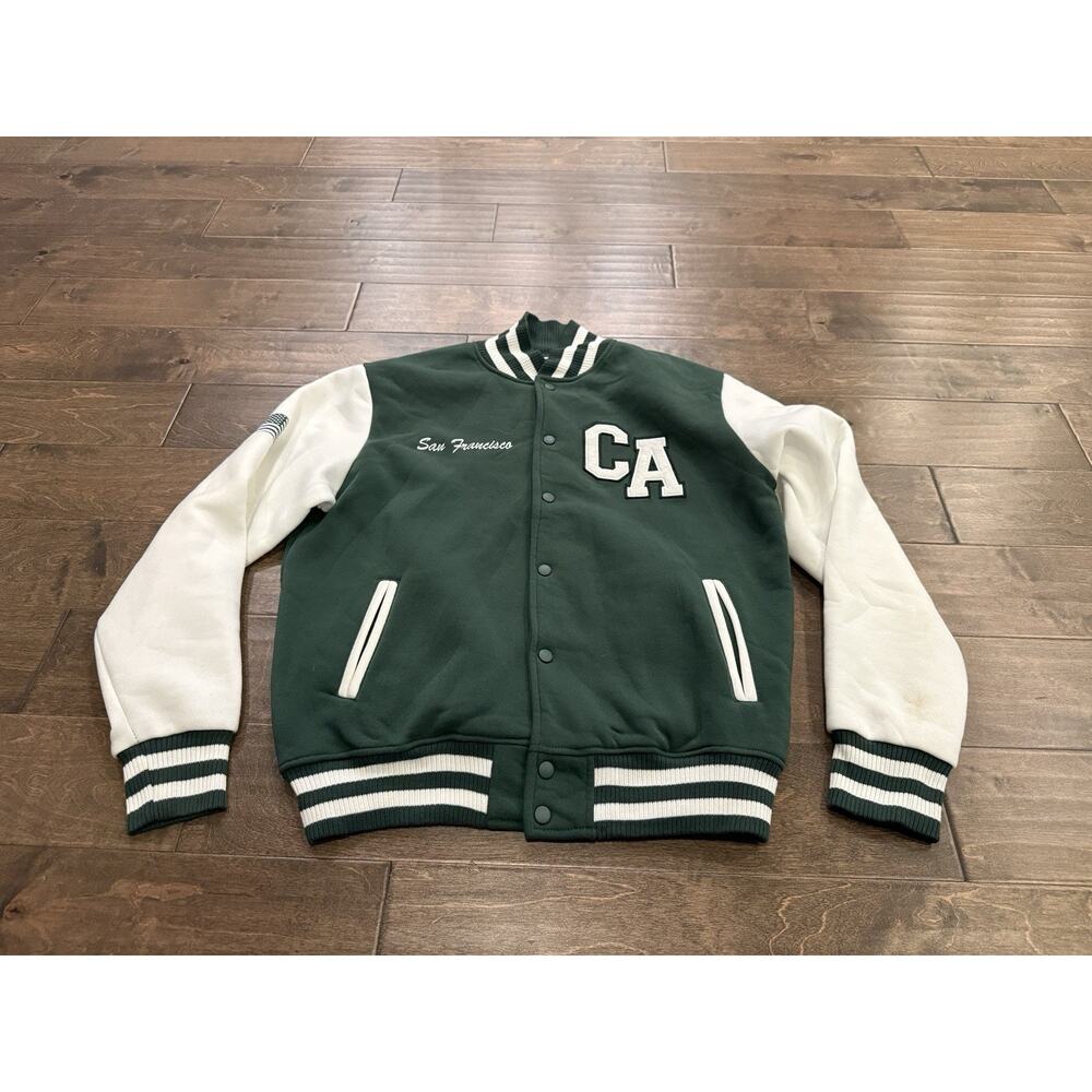 SF CityWear Unisex Snap San Francisco California Republic Varsity Jacket XL - Picture 2 of 11